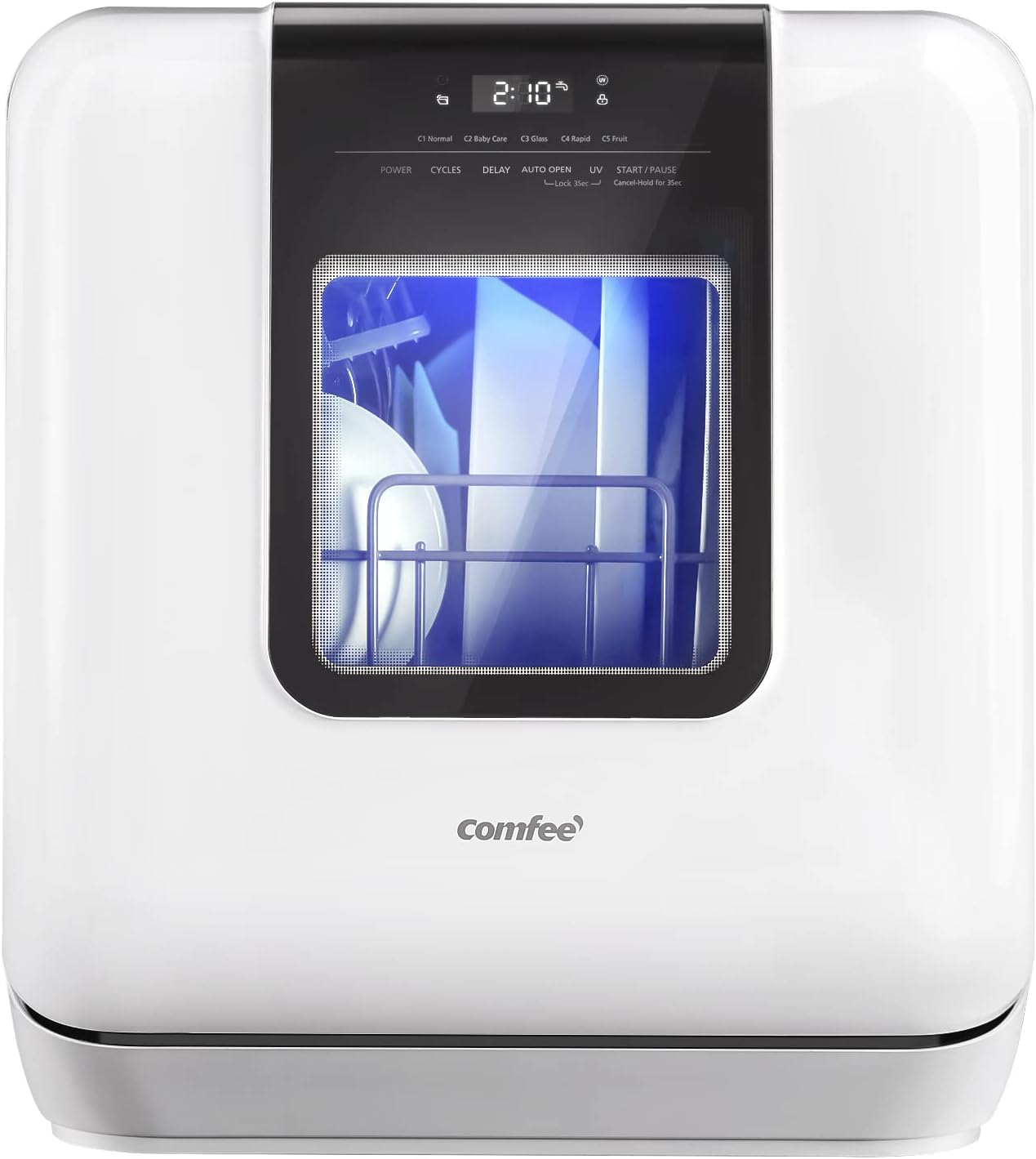 COMFEE' Countertop Dishwasher with 6L Built-in Water Tank