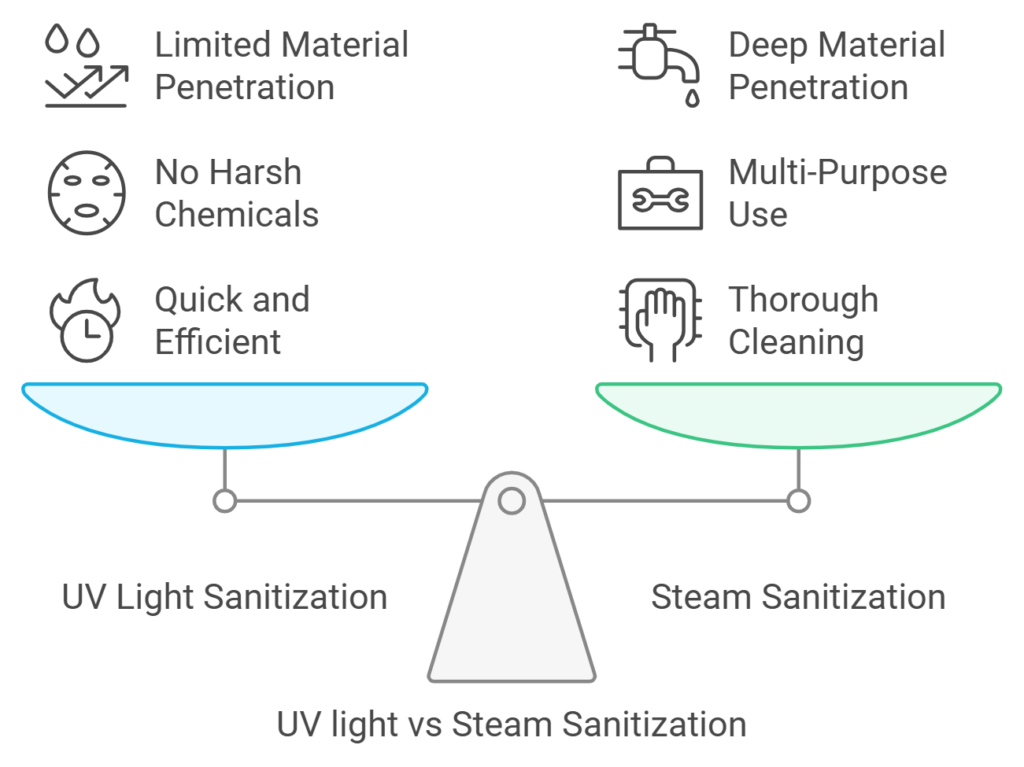 UV light vs Steam: A Head-to-Head Comparison